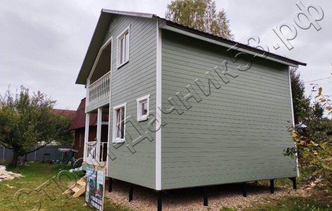 3 Каркасно-щитовой дом  Д-110, 7х6м, 84 М², Тверская область, Конаковский район, СНТ Ремонтник (3)